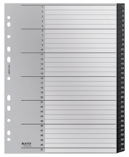 Register recycle PP A4 1-31 sort