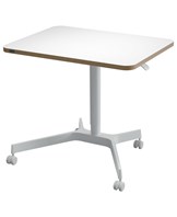 Sidde/ståbord Ergo Small manuelt m/hjul hvid