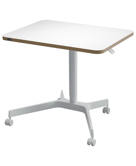 Sidde/ståbord Ergo Small manuelt m/hjul hvid