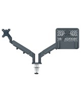 Monitor Arm Space Saving Dual+Laptop Arm, Dark Grey