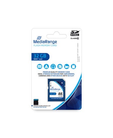 MediaRange SDHC memory card, Class 10, 32GB