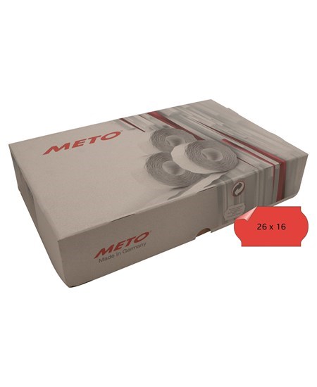 Meto etiket aftag 26x16 rød (36rlx1200)