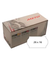 Meto etiket perm 26x16 hvid (6rl/1200)