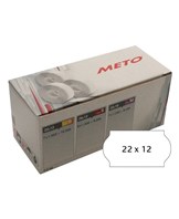 Meto etiket perm 22x12 hvid (7rl/1500)