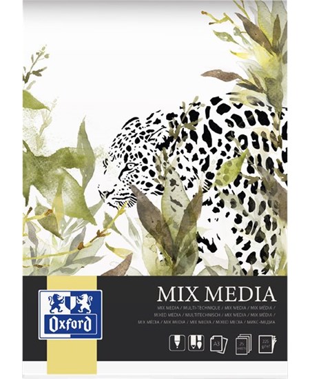 Oxford Mixed media-kunstblok a3/25 ark 225 g limet