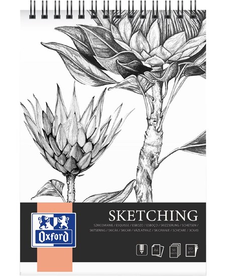 Oxford Kunstskitseblok oxford a4/50 ark 120 g dobbeltspiral