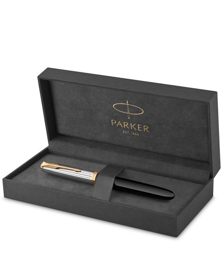 Parker 51 Premium fyldepen i gaveæske sort/sølv