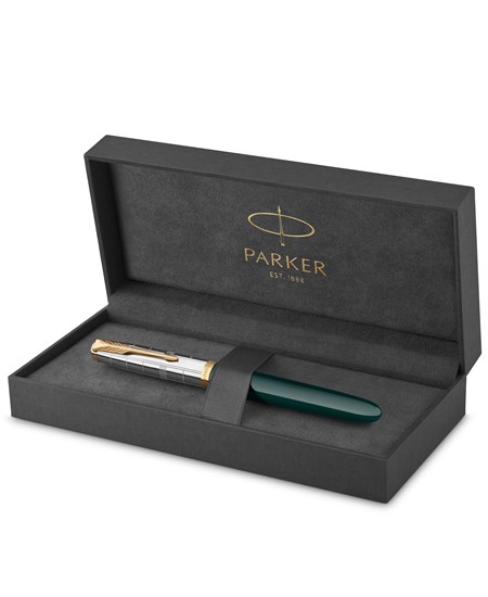 Parker 51 Premium fyldepen i gaveæske grøn/sølv