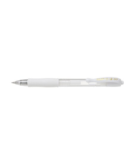 Gelpen m/klik G-2 0,7 pastel hvid