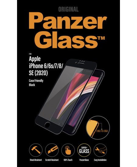 PanzerGlass iPhone SE (2020)/8/7/6 Case Friendly, Black