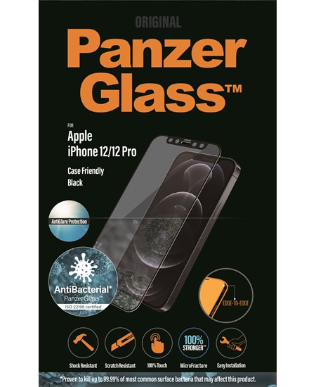 PanzerGlass iPhone 12/12 Pro (CF) Anti-Glare (AB), Black