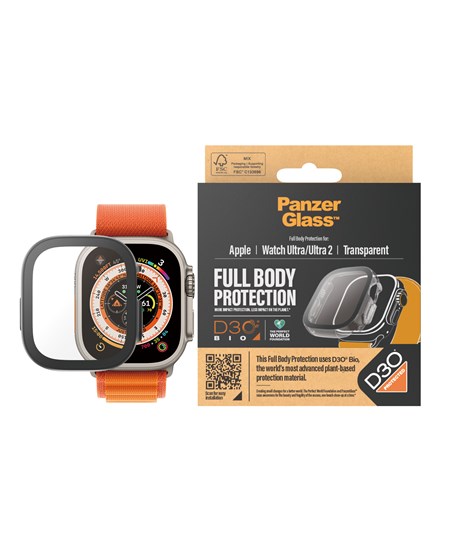 PanzerGlass FullBody Apple Watch 9 Ultra - Clear with D3O