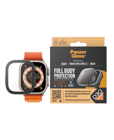 PanzerGlass FullBody Apple Watch 9 Ultra - Black with D3O