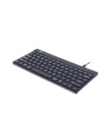 R-Go Compact Break ergonomic wired keyboard, Black (German)