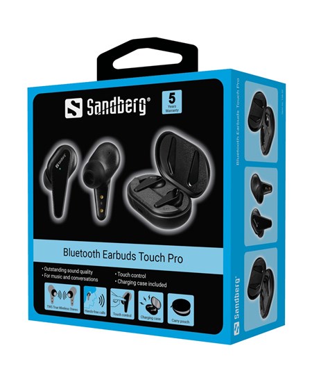 Sandberg Bluetooth Earbuds Touch Pro, Black