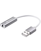 Headset USB converter, Silver/White