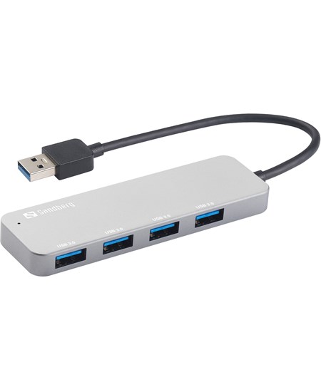 USB 3.0 Hub 4 ports SAVER, Silver