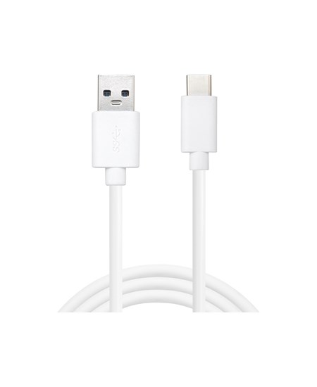 USB-C to USB-A 2.0 Cable SAVER, White (1m)