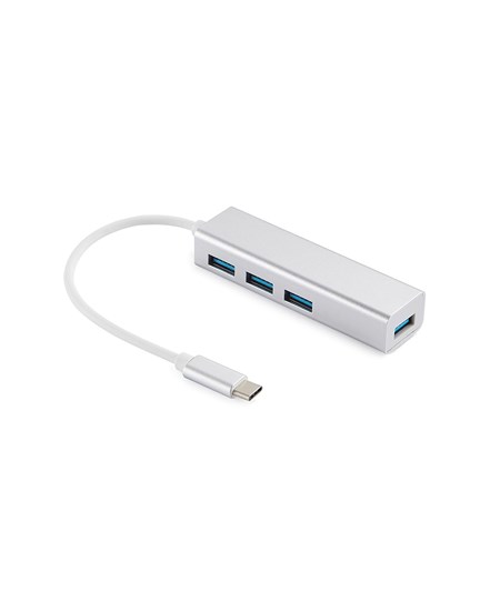 USB-C to 4 x USB 3.0 Hub SAVER, Silver