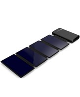 25.000 mAh Solar 4-Panel Powerbank, Black