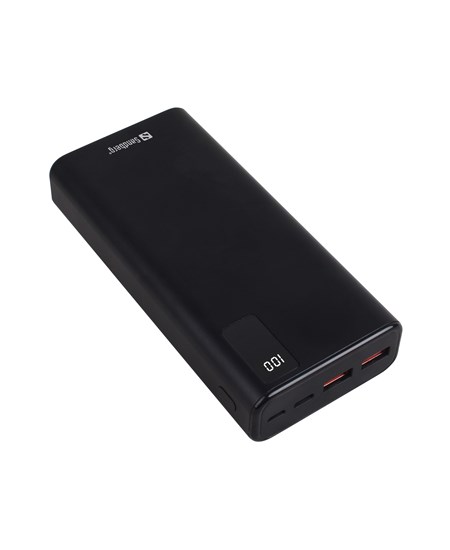 20.000 mAh PD 20W PowerBank USB-C, Black