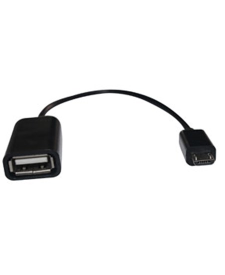 OTG Adapter MicroUSB M - USB F, Black