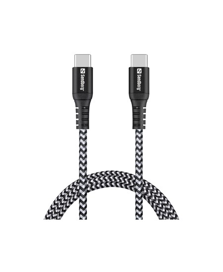USB-C to USB-C Cable Survivor, Black/White (1m)