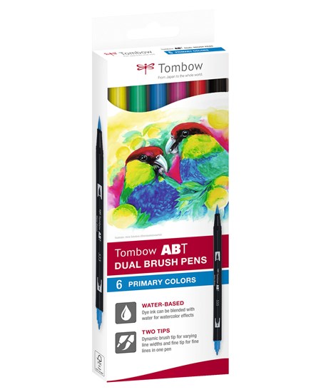 Marker Tombow ABT Dual Brush 6C-1 Basic carton (6)