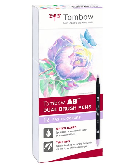 Marker Tombow ABT Dual Brush 12P-2 Pastel (12)