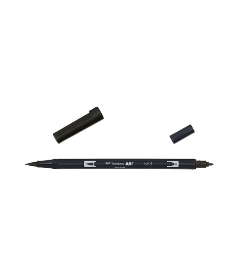 Marker Tombow ABT Dual Brush N15 black