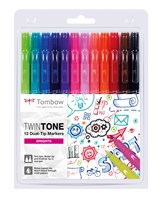Marker Tombow TwinTone bright 0,3/0,8 (12)