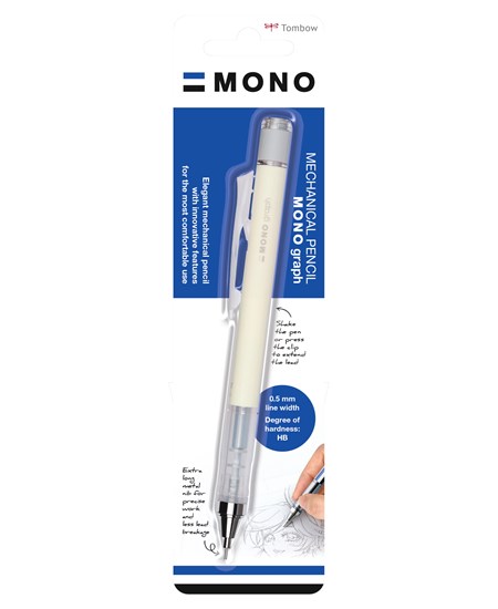 Stiftblyant Tombow MONO graph 0,5 pastel gul blister