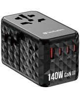 GaN III Universal Travel Adapter UTA-10 2xUSB-C PD140W QC 4+