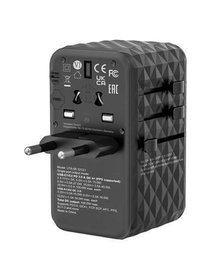 GaN III Universal Travel Adapter UTA-06 PD100W QC 4+