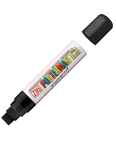 Marker ZIG Posterman 15mm sort