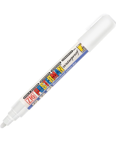 Marker ZIG Posterman 2mm hvid