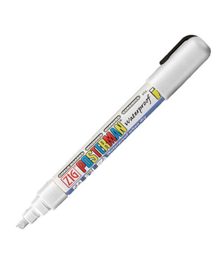 Marker ZIG Posterman 6mm hvid