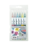 Zig Clean Color Pensel Pen Sæt m. 6 stk Smokey colors